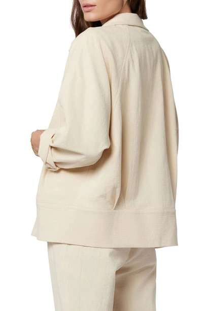Shop Joie Yves Cotton Jacket In Bleached Sand