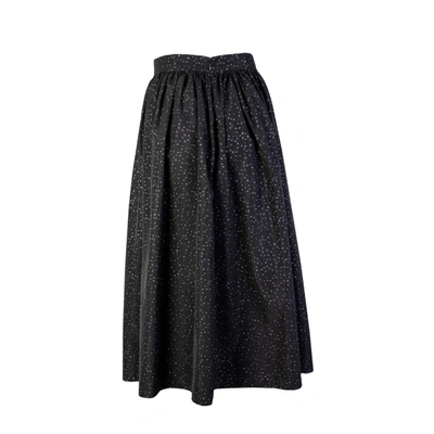 Shop Lardini Black Flared Embellished Women's Skirt