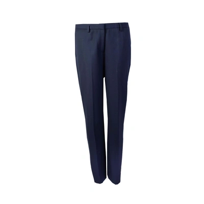 Shop Lardini Blue Wool Women's Trousers