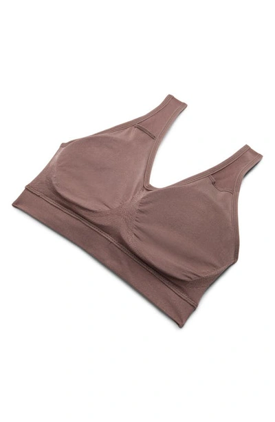 Shop Wacoal B Smooth Seamless Bralette In Deep Taupe
