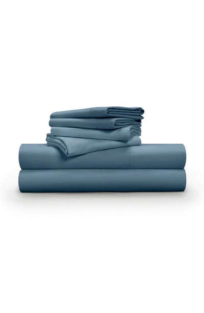 Shop Pg Goods Luxe Soft 'n Smooth Tencel® Lyocell Sheet Set In Cadet Blue