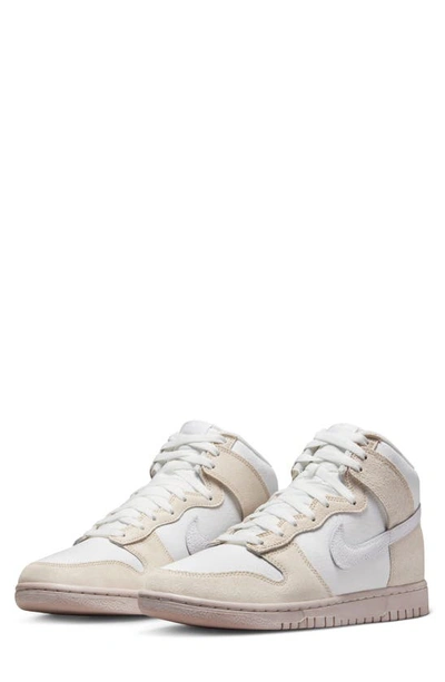 Shop Nike Dunk Hi Retro Emb Basketball Sneaker In Summit White/ Phantom/ Pink