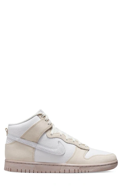 Shop Nike Dunk Hi Retro Emb Basketball Sneaker In Summit White/ Phantom/ Pink