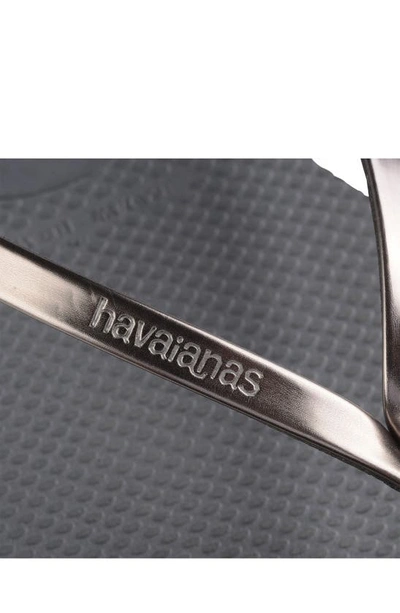 Shop Havaianas You Flip Flop In Grey Steel/ Metallic Graphite