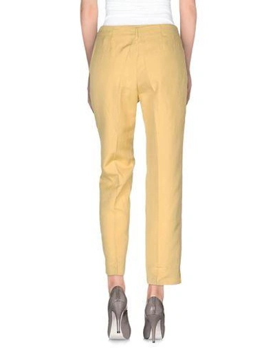 Shop Cantarelli Casual Pants In Yellow