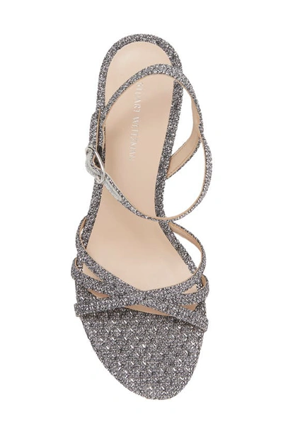 Stuart Weitzman Starla Block Heel Sandal In Gunmetal