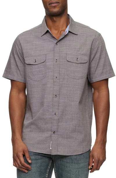 Shop Flag And Anthem Cullman Double Pocket Button-up Shirt In Charcoal