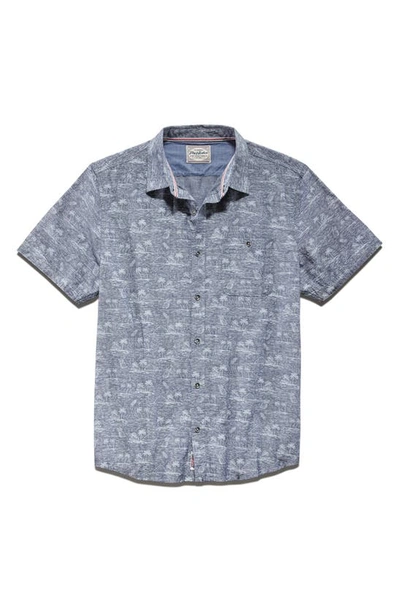 Shop Flag And Anthem Barnwell Island Print Button-up Shirt In Charcoal
