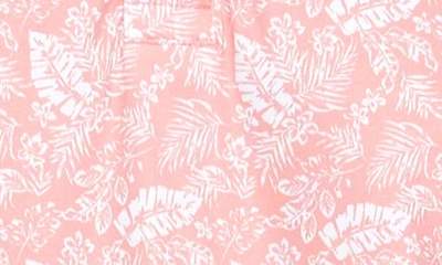 Shop Flag And Anthem Queensbury Tropical Print Performance Polo In Coral Combo