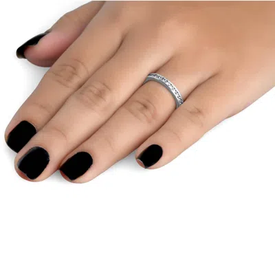 Pompeii3 1ct Diamond Wedding Eternity Stackable 14k Ring New White Gold In Multi