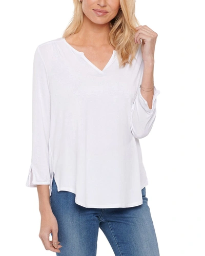 Shop Nydj Perfect T-shirt In White