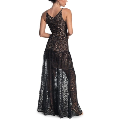 Shop Dress The Population Melina Womens Lace Sheer Evening Dress In Black