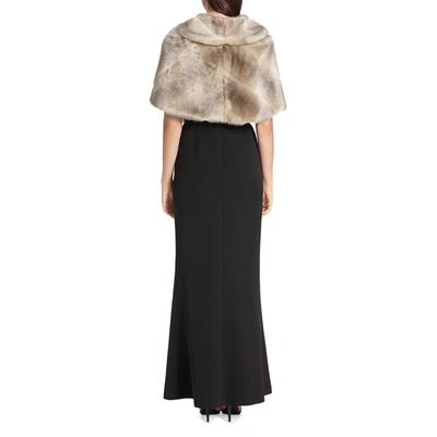 Shop Eliza J Womens Faux Fur Collar Shrug In Grey