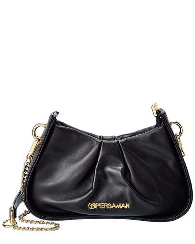 Shop Persaman New York Audree Leather Shoulder Bag In Black