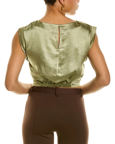 Shop Line & Dot Elle Satin Top In Green