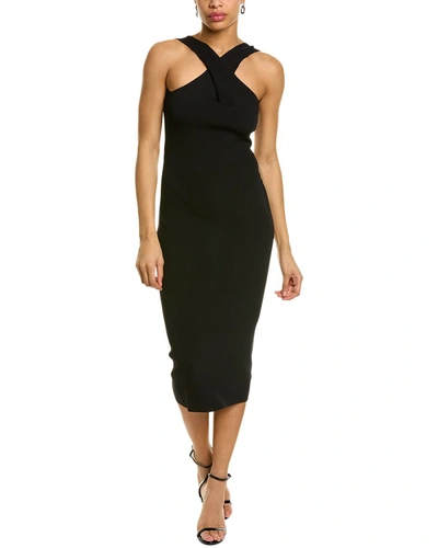 Shop Line & Dot Theo Midi Dress In Black