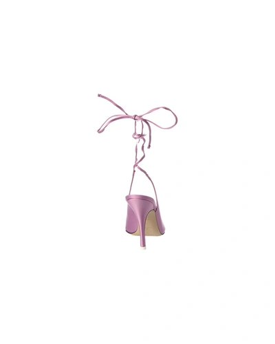 Shop Attico Venus Satin Slingback Pump In Purple