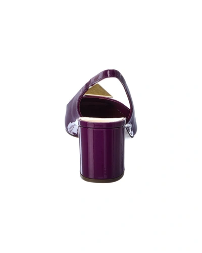 Shop Valentino One Stud 60 Patent Slingback Pump In Purple