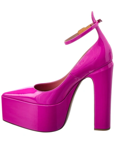 Shop Valentino Vlogo Tan-go 135 Patent Platform Pump In Pink