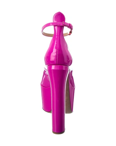 Shop Valentino Vlogo Tan-go 135 Patent Platform Pump In Pink