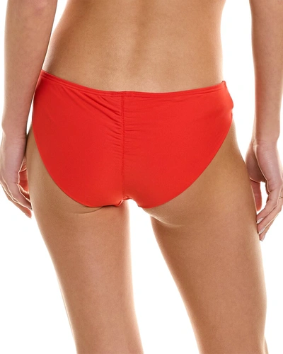 Shop Vince Camuto Shirred Smooth Fit Bikini Bottom In Red