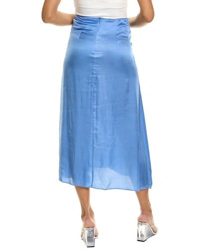 Shop Line & Dot Natasha Midi Skirt In Blue
