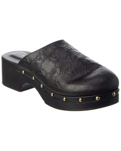 Shop Valentino By Mario Valentino Micky Leather Clog In Black
