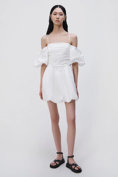 Shop Jonathan Simkhai Sanam Mini Bubble Dress In White