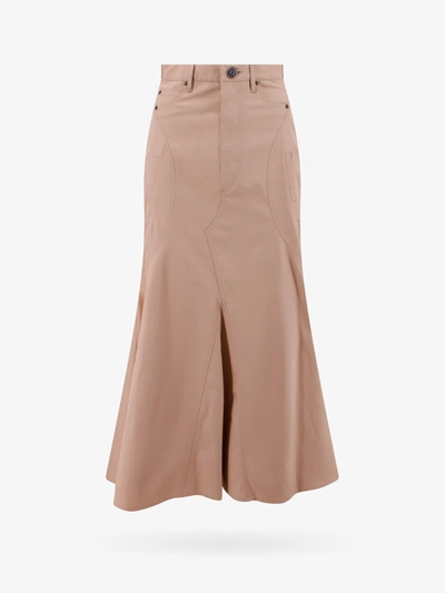 Shop Burberry Skirt In Beige