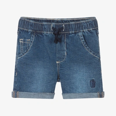 Shop Ido Mini Blue Cotton Stretch Denim Shorts