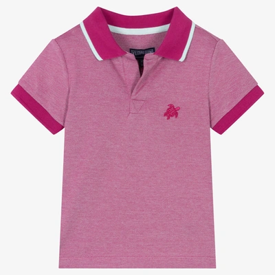 Shop Vilebrequin Boys Purple Organic Cotton Polo Shirt