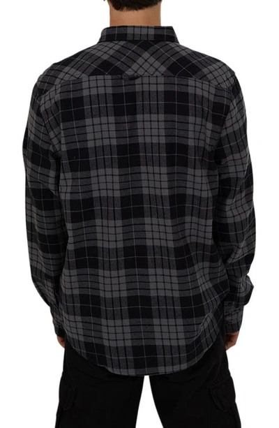 Shop Bench Carlow Plaid Cotton Flannel In Black Charcoal Check