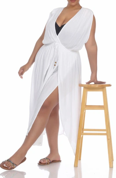 Shop Boho Me Maxi Cover Up Dress In White