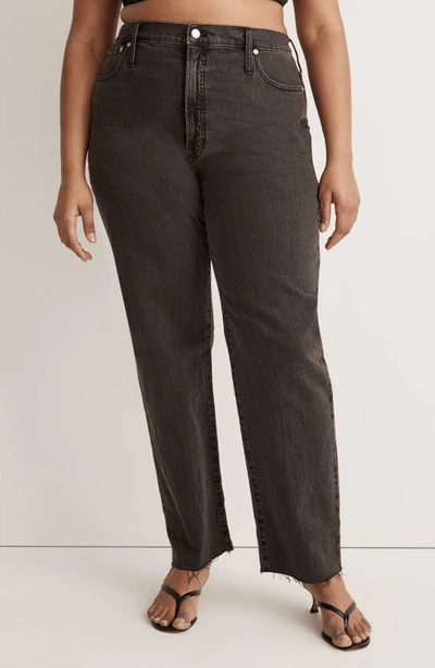 Shop Madewell The Perfect Vintage High Waist Straight Leg Jeans In Lunar Wash