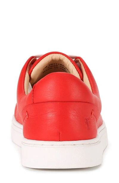 Shop Frye Ivy Sneaker In Red Tumbled Leather
