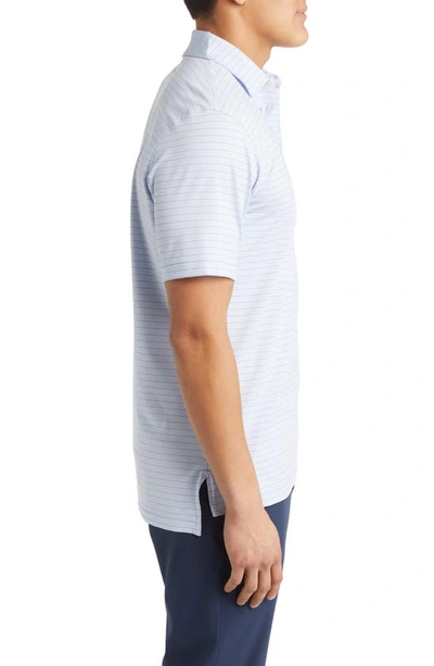 Shop Peter Millar Drum Performance Jersey Polo In Shaved Ice