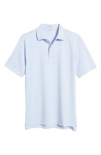 Shop Peter Millar Drum Performance Jersey Polo In Shaved Ice