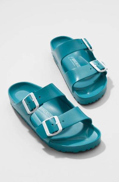 Birkenstock Arizona Essentials Waterproof Slide Sandal In Faded Lime