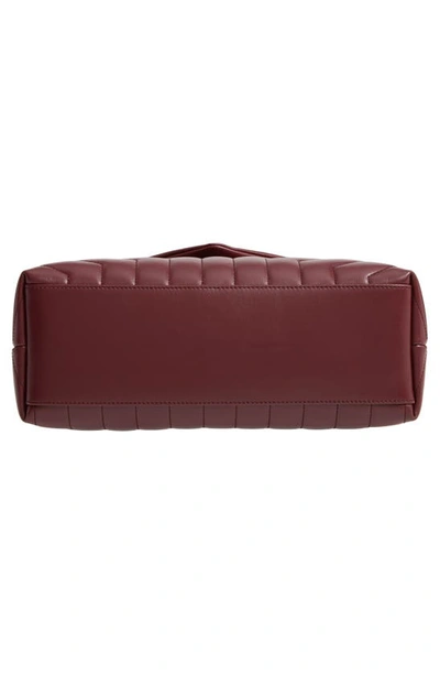 Shop Saint Laurent Medium Loulou Matelassé Leather Shoulder Bag In Rouge Legion