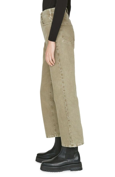 Shop Frame Le Jane Crop Flare Leg Jeans In Stoned Moss