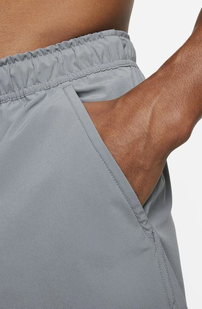 Nike Men's Unlimited Dri-fit 5" Unlined Versatile Shorts In Smoke Grey/ Black/ Smoke Grey