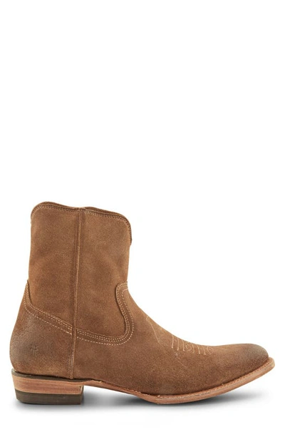 Shop Frye Austin Inside Zip Western Boot In Dark Ash