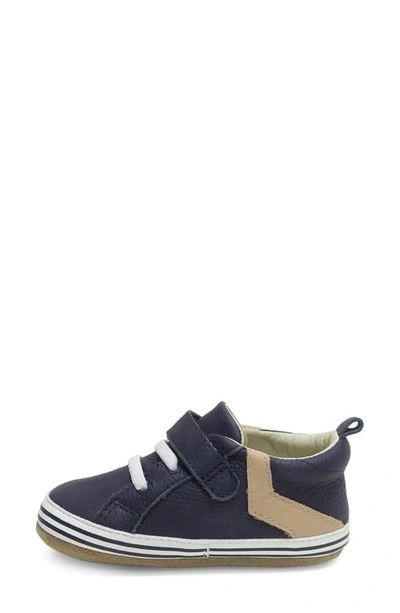 Robeez Adam Leather Sneaker In Navy