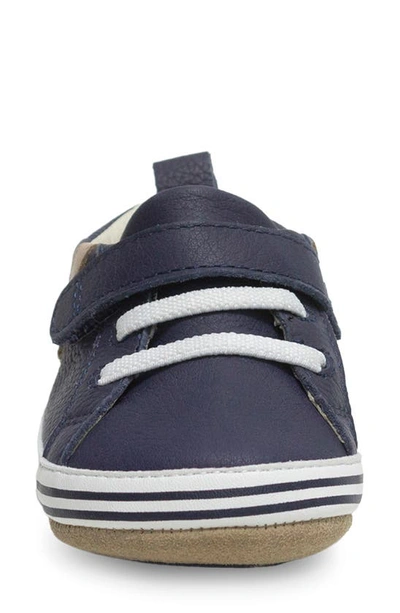 Robeez Adam Leather Sneaker In Navy