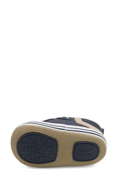 Robeez Adam Leather Sneaker In Navy