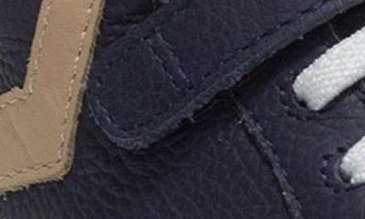 Robeez Adam Leather Sneaker In Navy