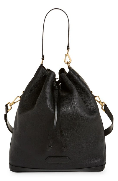 Shop Tom Ford Small Bucket Bag In Black