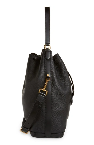 Shop Tom Ford Small Bucket Bag In Black