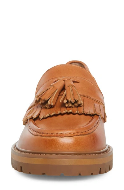 Shop Steve Madden Minka Lug Loafer In Tan Leather