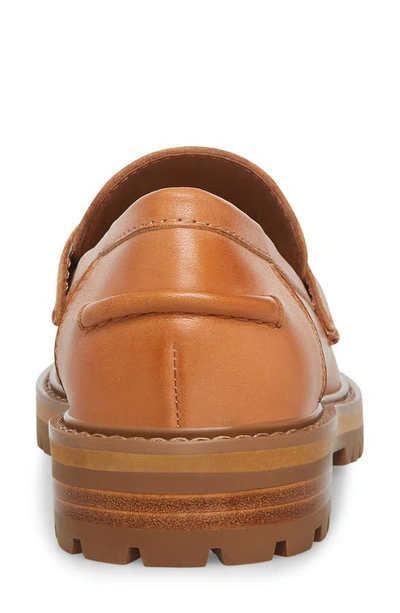 Shop Steve Madden Minka Lug Loafer In Tan Leather